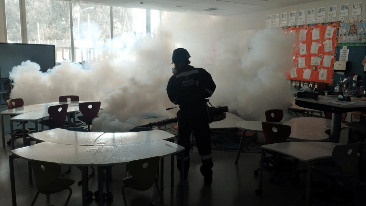 Aplicación de soluciones ambientales y de seguridad mediante desinsectación especializada en espacios educativos